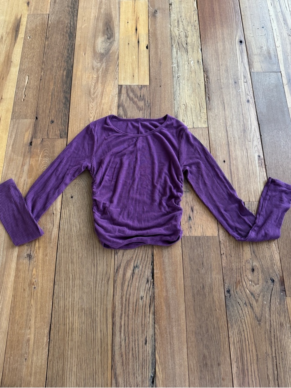 ALO Yoga Ribbed Long Sleeve Top in Plum